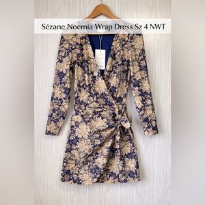 Sézane Noemia Country Flowers Wrap Dress FR 36 / US 4 NWT